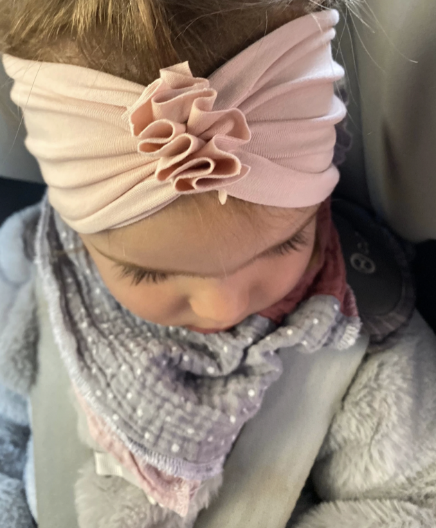 Haarband Blassrosa Flower-Design