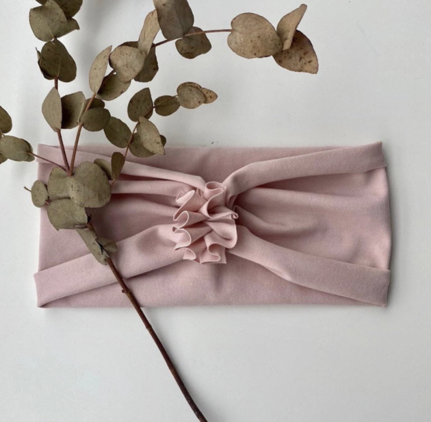 Haarband Blassrosa Flower-Design – Bild 2