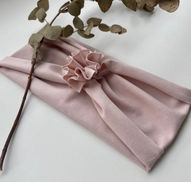Haarband Blassrosa Flower-Design – Bild 3