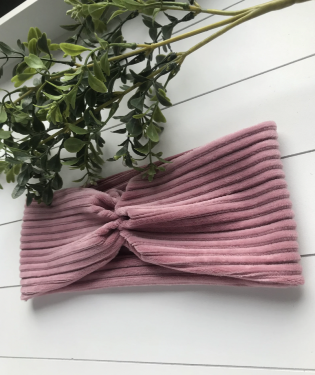 Haarband Cord Altrosa – Bild 3