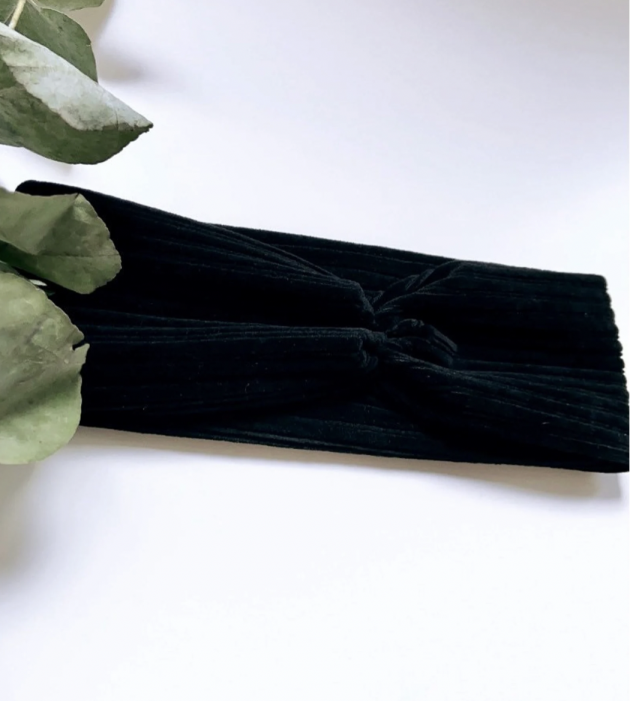 Haarband Cord black – Bild 2