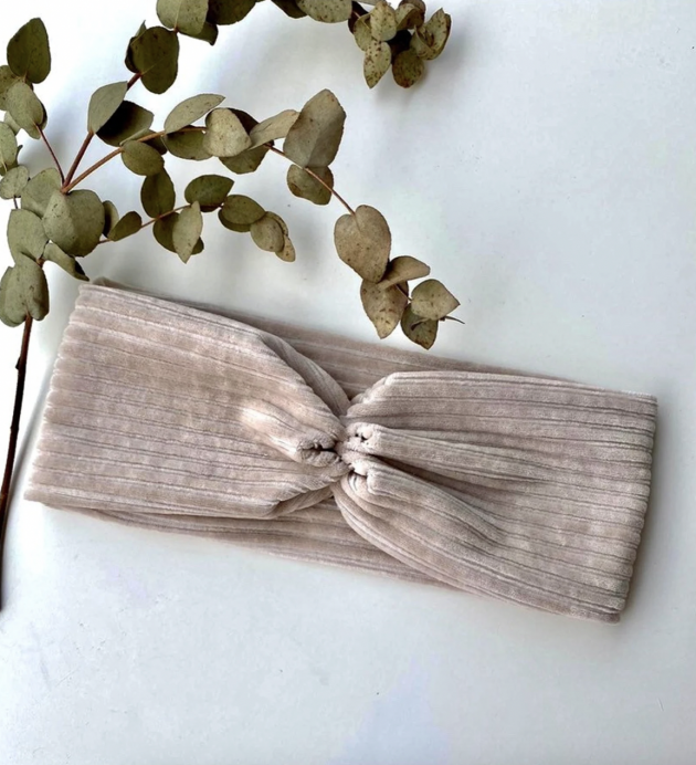 Haarband Cord Creme – Bild 2