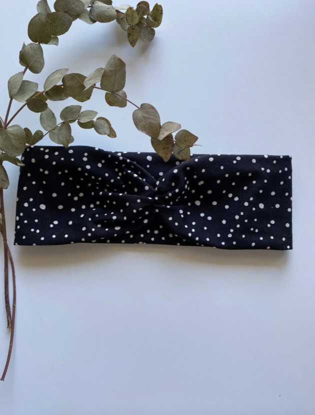 Haarband black white Points – Bild 3