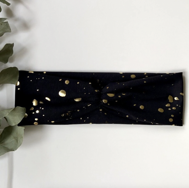 Haarband black gold points