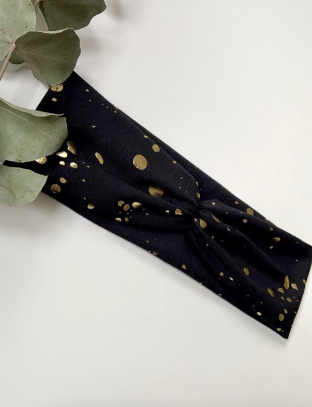 Haarband black gold points – Bild 2