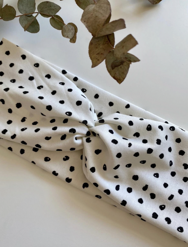 Haarband white black Points – Bild 2