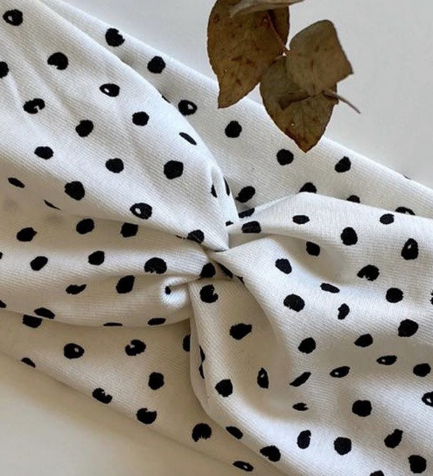 Haarband white black Points – Bild 3