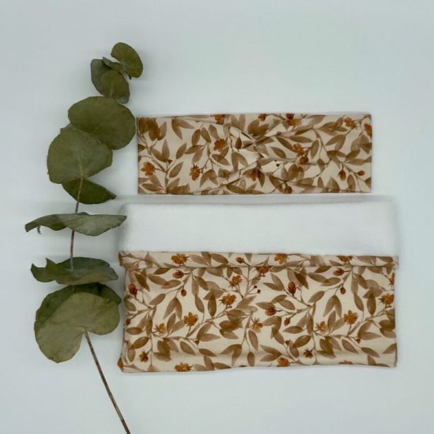 Loop Set aus Vlies und Blumenmuster Jersey – Bild 3