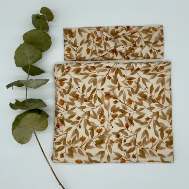 Loop Set aus Vlies und Blumenmuster Jersey – Bild 4