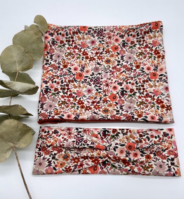 Loop Set aus Cord und Blumenmuster Jersey – Bild 6