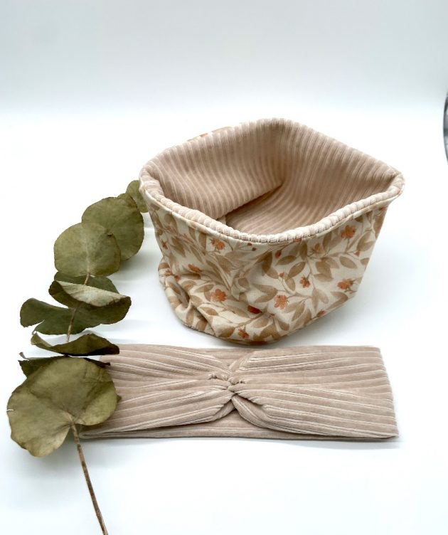 Loop Set Creme Cord und Blossem Jersey