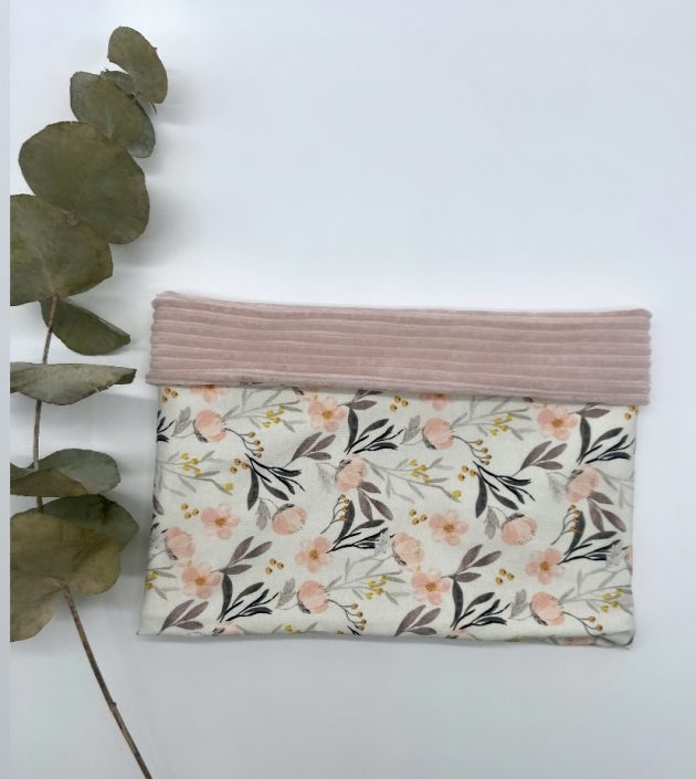 Loop mit Cord und Jersey mit Naturblumen – Bild 4