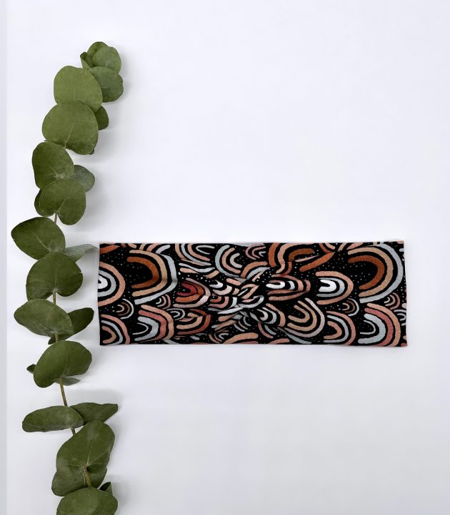Haarband Regenbogen in Black / Vintage